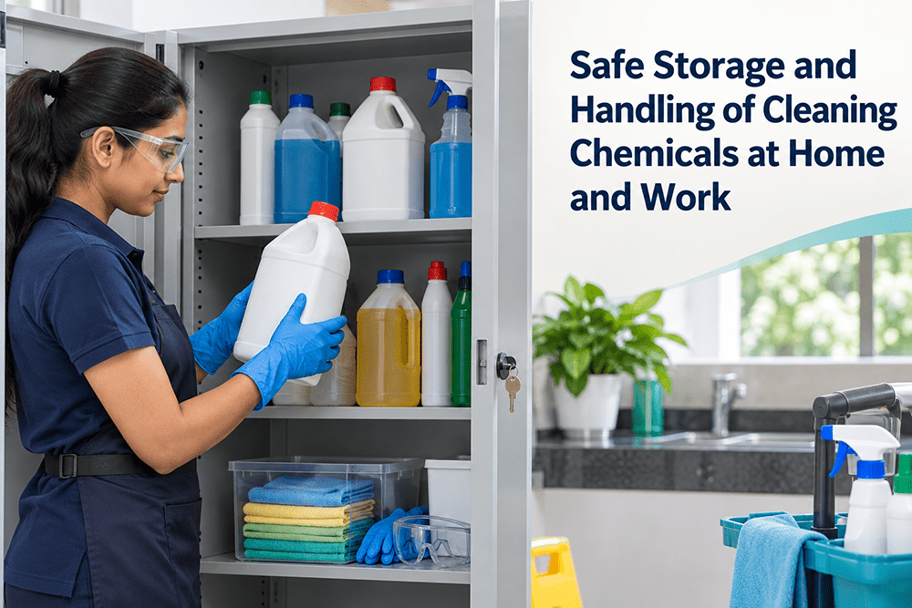 Safe Storage and Handling of Cleaning Chemicals at Home and Work