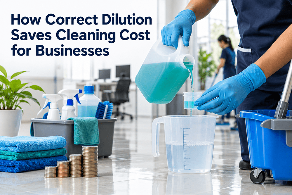 How Correct Dilution Saves Cleaning Cost for Businesses