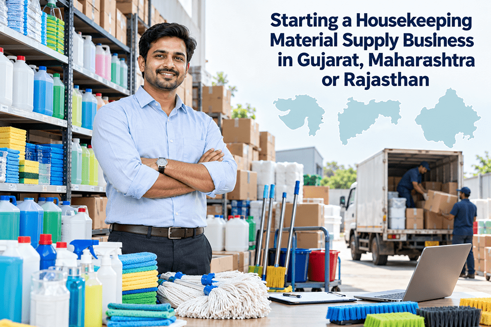 Starting a Housekeeping Material Supply Business in Gujarat, Maharashtra or Rajasthan